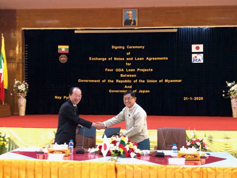 Image result for Myanmar Japan sign Exchange of notes