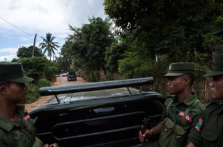 (File) Members of the United Wa State Army travelling in a convoy in Poung Par Khem region, near the Thail and Myanmar border. Photo: Ye Aung Thu/AFP