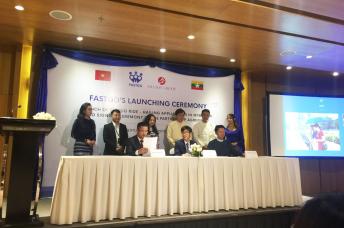 (Photo of signing ceremony with Mytel, Capital Life Insurance)