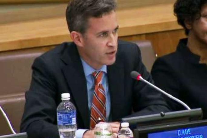 Mr David Kaye, the UN special rapporteur on the promotion and protection of the right to freedom of opinion and expression. Photo: United Nations