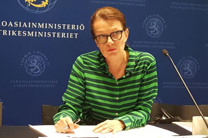 Ms. Lenita Toivakka, Finland's Minister for Foreign Trade and Development.