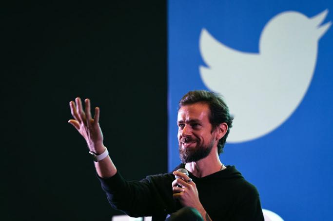 Twitter CEO and co-founder Jack Dorsey gestures while interacting with students at the Indian Institute of Technology (IIT) in New Delhi on November 12, 2018. Photo: Prakash Singh/AFP