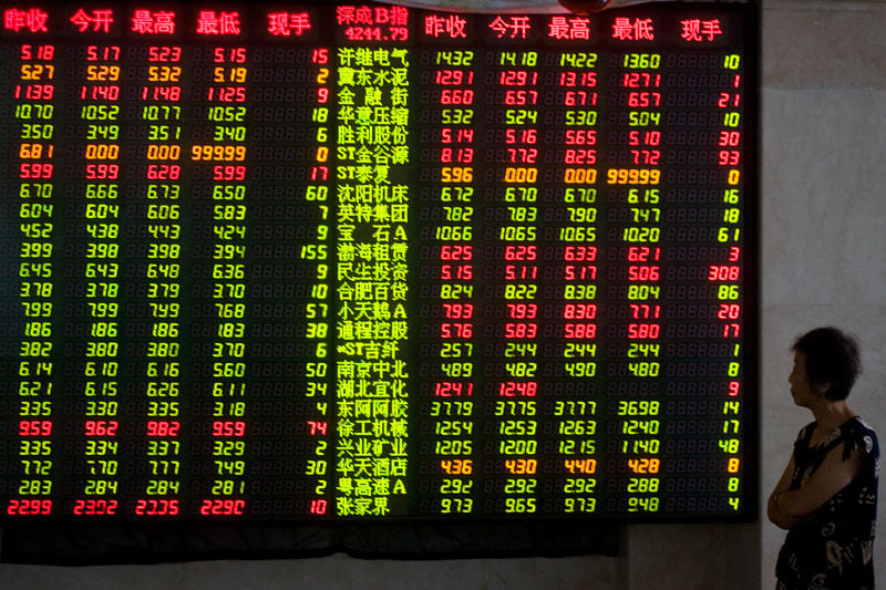 stock ticker board