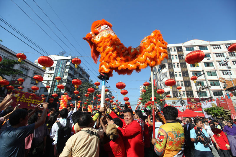 Chinese Lunar New Year celebrations begin in Yangon | Mizzima Myanmar