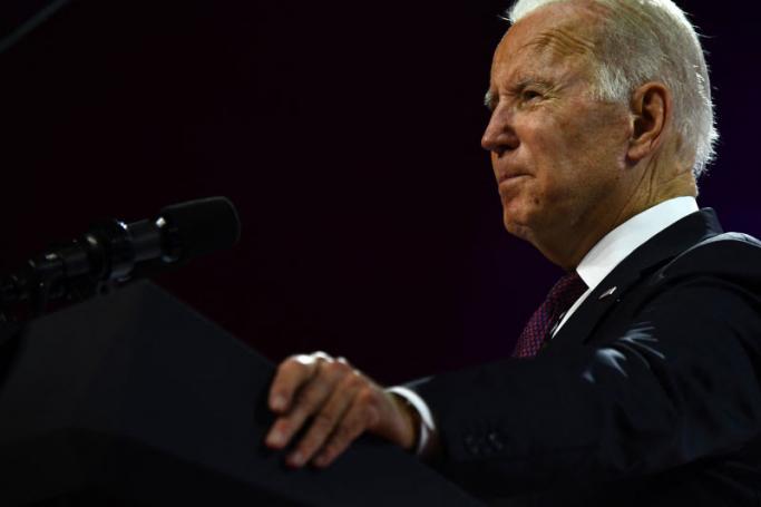 US President Joe Biden addresses a press conference at the end of the G20 of World Leaders Summit on October 31, 2021 at the convention center "La Nuvola" in the EUR district of Rome. Brendan Smialowski / AFP