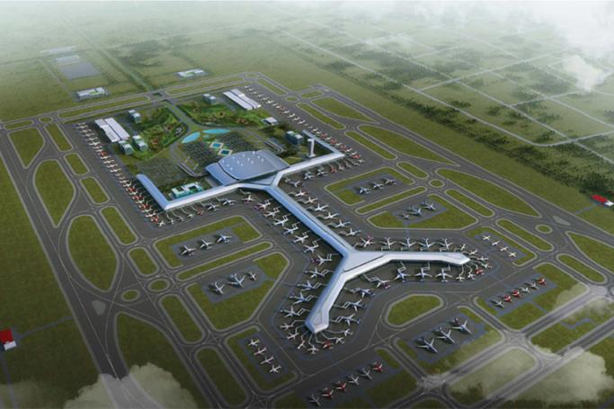 Computer generated architectural model showing Hanthawaddy International Airport. Graphic: YONGNAM-CAPE-JGC CONSORTIUM
