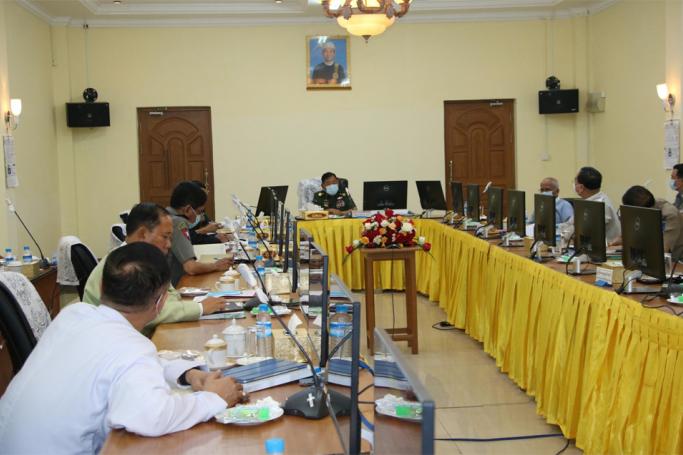 The Central Body on Anti-Money Laundering holds its meeting 1/2020 at the Ministry of Home Affairs in Nay Pyi Taw on 28 July 2020. Photo: MNA