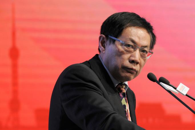 This photo taken on November 18, 2013 shows Ren Zhiqiang, the former chairman of state-owned property developer Huayuan Group, speaking at the China Public Welfare Forum in Beijing. Photo: AFP
