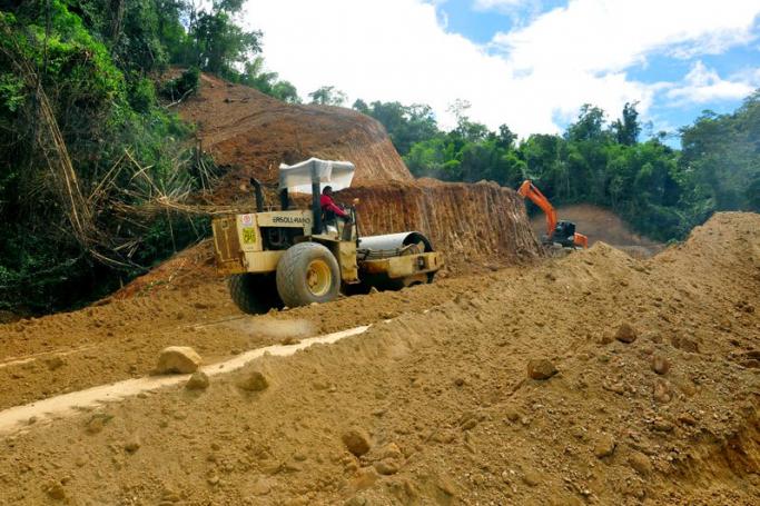 Excavation work underway at the Dawei Special Economic Zone site in Myanmar. Photo: Mizzima
