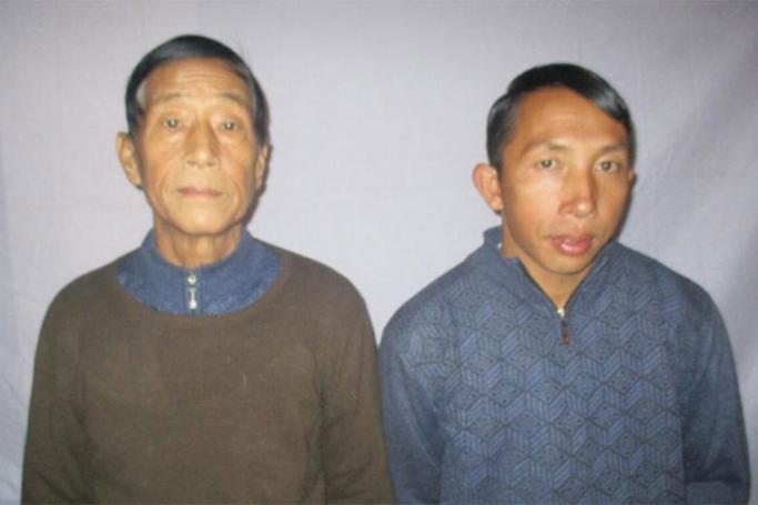 Jailed - Didi Naung Latt and Langyaw Gamsai. Photo: Commander in Chief Army Office/Facebook
