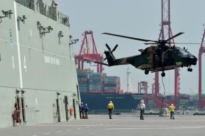 The Royal Australian Navy also took part in a training excercise in the Sri Lankan capital Colombo last year (Photo: AFP)