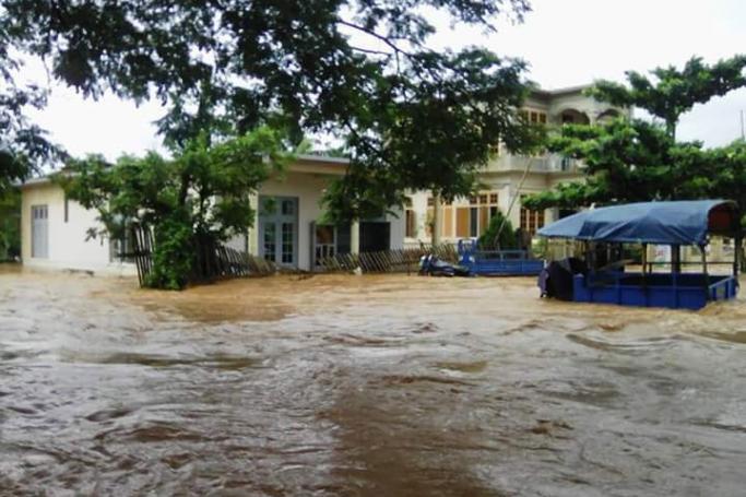 Flooding in Kawlin, Sagaing Region on 9 June, 2016. Photo: Nanda (Kawlin)
