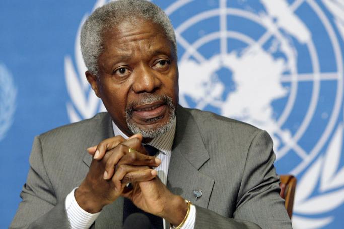 (FILE) - UN Secretary-General Kofi Annan gestures, as he speaks during a press conference at the United Nations in Geneva, Switzerland, 22 June 2006. Photo: Martial Trezzini/EPA