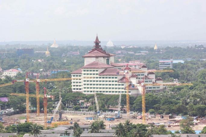 Hoang Anh Gia Lai (HAGL) Group from Vietnam have started construction of a US$440 million trade centre, hotel and service office complex in Yangon. Photo: Hong Sar/Mizzima
