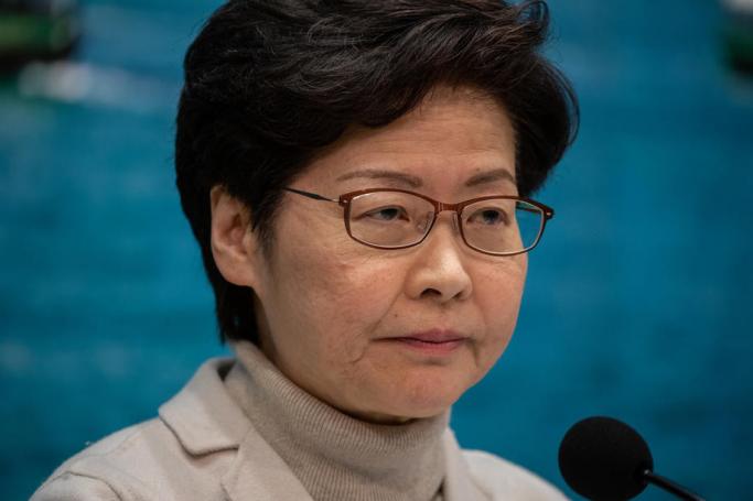 (FILE) - Hong Kong Chief Executive Carrie Lam speaks during a press conference in Hong Kong, China, 03 February 2020. Photo: EPA
