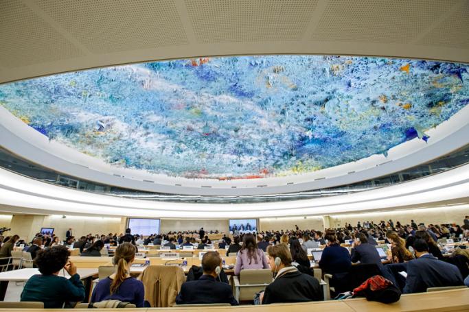 A general view of the assembly, during the 27th special session of the Human Rights Council on 'the human rights situation of the minority Rohingya Muslim population and other minorities in the Rakhine State of Myanmar', at the European headquarters of the United Nations in Geneva, Switzerland, 05 December 2017. Photo: Salvatore Di Nolfi/EPA-EFE
