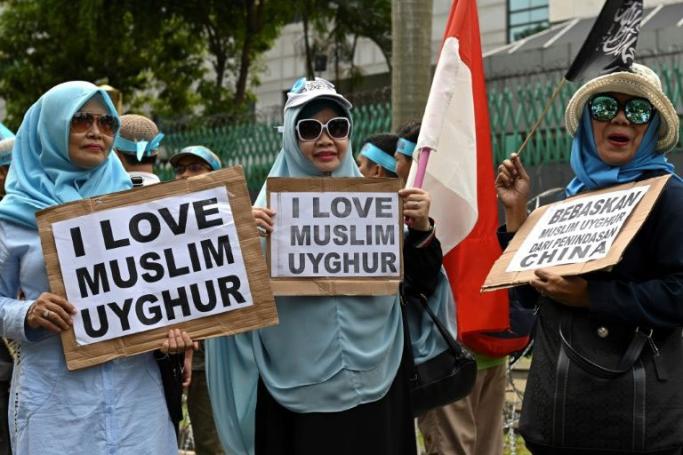  China has faced international condemnation for rounding up an estimated one million Uighurs and other mostly Muslim ethnic minorities in internment camps (AFP Photo/BAY ISMOYO)