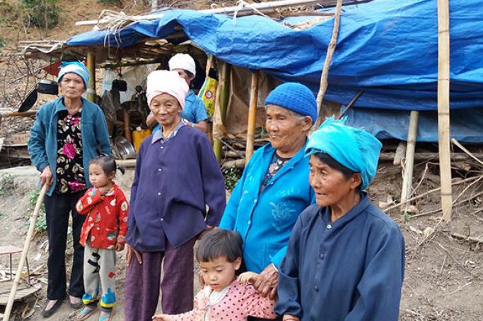 Many Kokang refugees are elderly and children. Photo: SHRF
