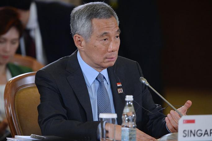 Singapore's Prime Minister Lee Hsien Loong attends a plenary session of the ASEAN-Russia Commemorative Summit in Sochi, Russia, 20 May 2016. Photo: EPA
