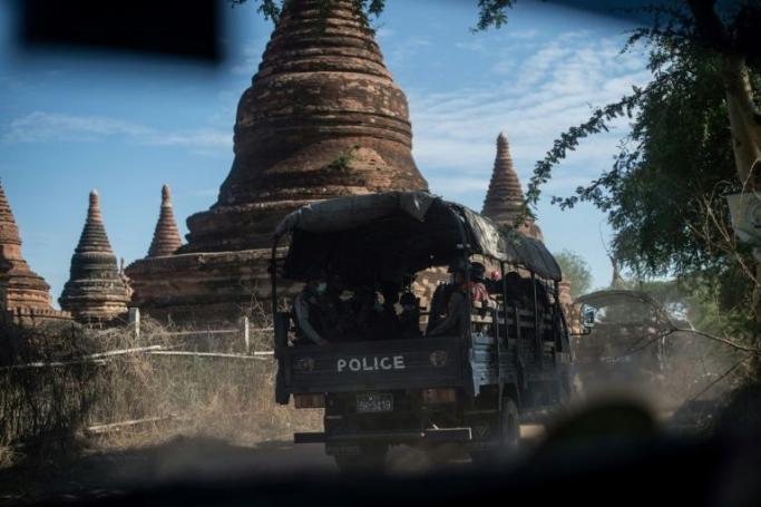 A squad of gun-toting police patrol Myanmar's sacred site of Bagan under the cover of night, taking on plunderers snatching relics from temples forsaken by tourists due to coronavirus restrictions (Photo: Ye Aung Thu/AFP)