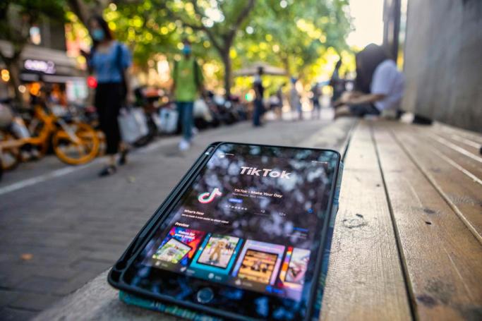 A TikTok app is seen on the tablet in Shanghai, China, 03 August 2020. Photo: EPA