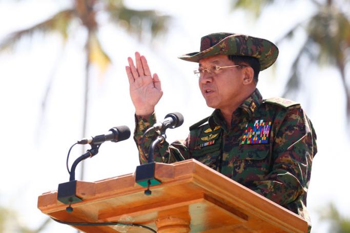 Myanmar military commander-in-chief Senior General Min Aung Hlaing. Photo: Lynn Bo Bo/EPA