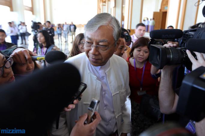 Htin Kyaw, newly elected president of Myanmar and member of the National League for Democracy (NLD) party. Photo: Thet Ko/Mizzima
