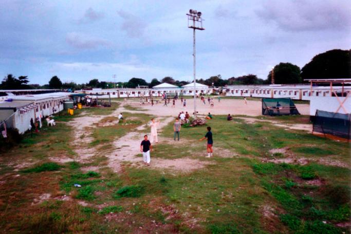 Refugees in the refugee camp on the Island of Nauru. Photo: EPA
