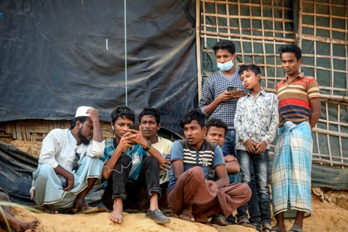 Rohingya refugees in a refugee camp in Cox's Bazar in southern Bangladesh. Photo: AFP