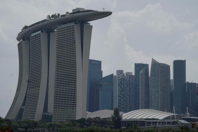 The skyline of the financial district in Singapore. Photo: EPA