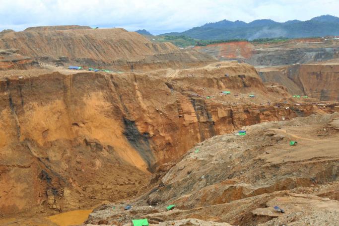 (File) A veiw of Hpa Kant jade mining area where a landslide (C) occured in Kachin State, northern Myanmar, 14 July 2018. Photo: Si Thu MKN