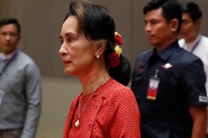 (File) Myanmar State Counselor Aung San Suu Kyi. Photo: EPA