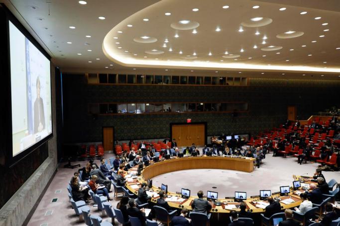 (File) United Nations Security Council meeting. Photo: EPA