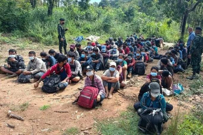Undocumented migrants who are intercepted by the Thai authorities are immediately detained and processed for deportation (AFP/Handout)