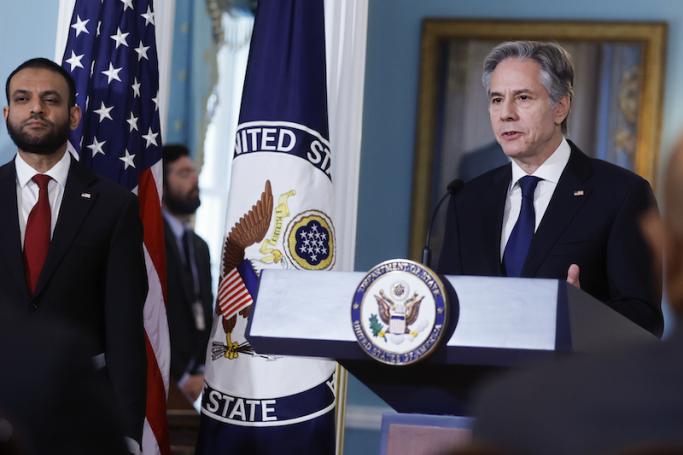 US Secretary of State Antony Blinken delivers remarks on the roll-out of the International Religious Freedom Report at the State Department in Washington, DC, on May 15, 2023. Photo: AFP