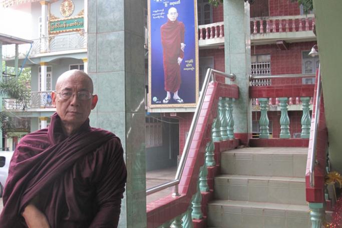 Vimala Buddhi at his monastery in Mawlamyine, Mon State, on Oct. 13. (PHOTO:- Myanmar Now/Phyo Thiha Cho)

