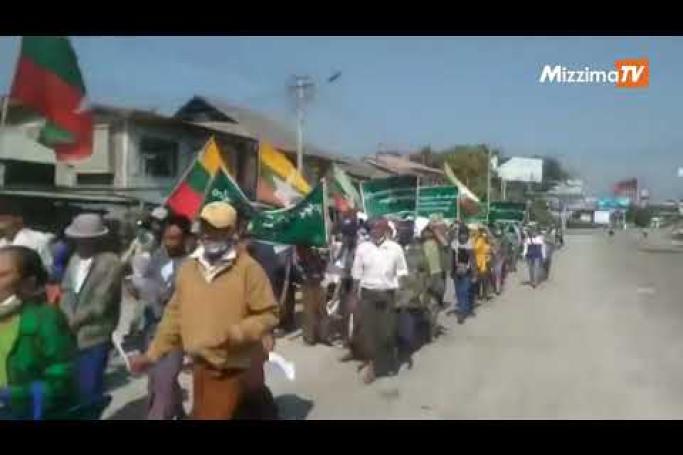 Embedded thumbnail for Pro-military supporters demonstrate in Myanmar on coup anniversary