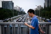 A general view a traffic jam in on main roads in Beijing on June 26, 2019. WANG Zhao / AFP