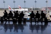 Passengers wait to board their flights at the Bandaranaike International Airport in Colombo, Sri Lanka. Photo: EPA
