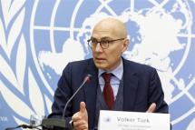  The UN High Commissioner for Human Rights Volker Turk (Tuerk) talks to the media during a new press conference, at the European headquarters of the United Nations in Geneva, Switzerland, 09 December 2022. Photo: EPA