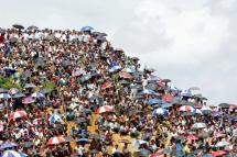 Rohingya refugees gather to mark the second anniversary of the exodus at the Kutupalong camp in Cox’s Bazar, Bangladesh. (REUTERS file photo)