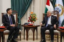 File photo: Chinese envoy Zhai Jun with Palestinian president Mahmoud Abbas / Photo: AFP