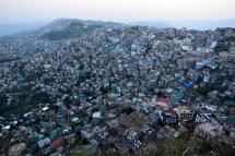 general view of Aizawl city, the capital of Mizoram, India, 25 April 2018 (reissued 10 March 2021). Photo: EPA