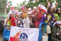 Arakan National Pary (ANP) campaigning in Pauktaw in Rakhine State on 1 November, 2015. Photo: DMG/Mizzima
