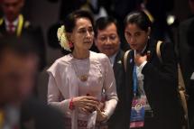 Myanmar State Counsellor Aung San Suu Kyi attends the plenary session of the 35th Association of Southeast Asian Nations (ASEAN) summit in Bangkok on November 2, 2019. Photo: Lillian Suwanrumpha/AFP