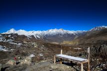 A landscape of Muktinath area surrounded by mountains in Mustang District, Nepal. Photo: EPA