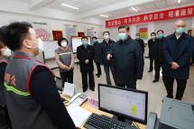 A picture released by Xinhua News Agency shows Chinese President Xi Jinping, also general secretary of the Communist Party of China (CPC) Central Committee and chairman of the Central Military Commission, inspecting the novel coronavirus pneumonia prevention and control work in Beijing, China, 10 February 2020. Photo: Xinhua/EPA