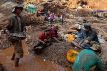 Miners working in a ruby mine in Mogok on 16 May, 2019 / Photo: AFP