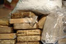 (File) A close up of bags filled with heroin. Photo: AFP