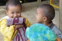 Children living at the Market 3 IDP camp in the centre of Laiza town, Kachin state, Myanmar. /Photo: UN OCHA